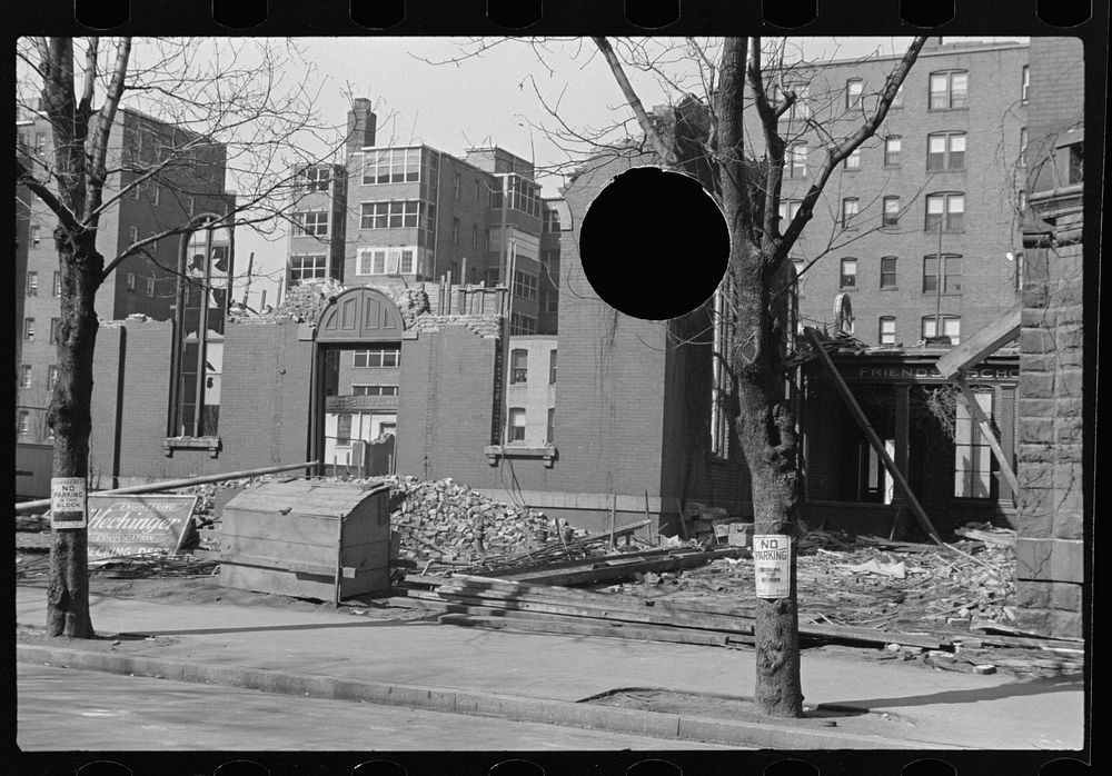 [Untitled photo, possibly related to: Wrecking building, I Street, Washington, D.C.] by Russell Lee