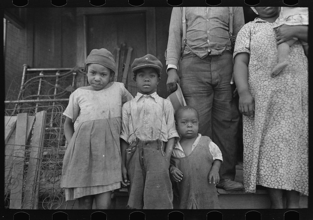 Children of FSA (Farm Security Administration) client, former sharecropper, Southeast Missouri Farms by Russell Lee