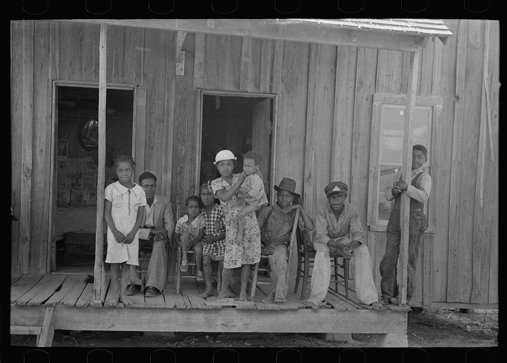 [Untitled photo, possibly related to: Wife of former sharecropper, Southeast Missouri Farms] by Russell Lee