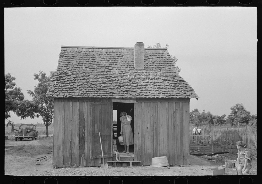 Rear of house occupied by sharecropper, Southeast Missouri Farms by Russell Lee