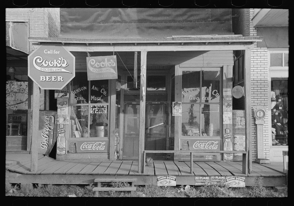 Storefront, Altheimer, Arkansas by Russell Lee