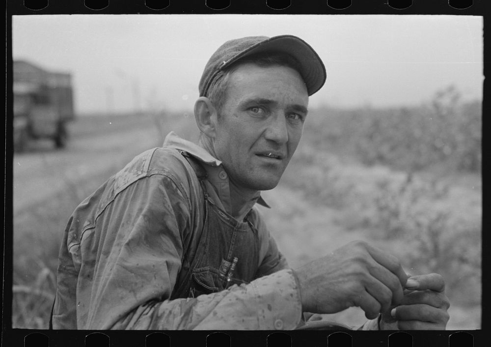 Farmer, Lake Dick Project, Arkansas by Russell Lee