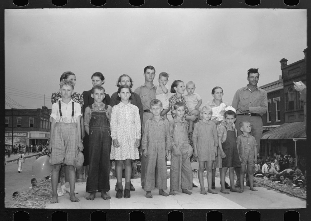 [Untitled photo, possibly related to: Winner of largest family contest, National Rice Festival, Crowley, Louisiana] by…