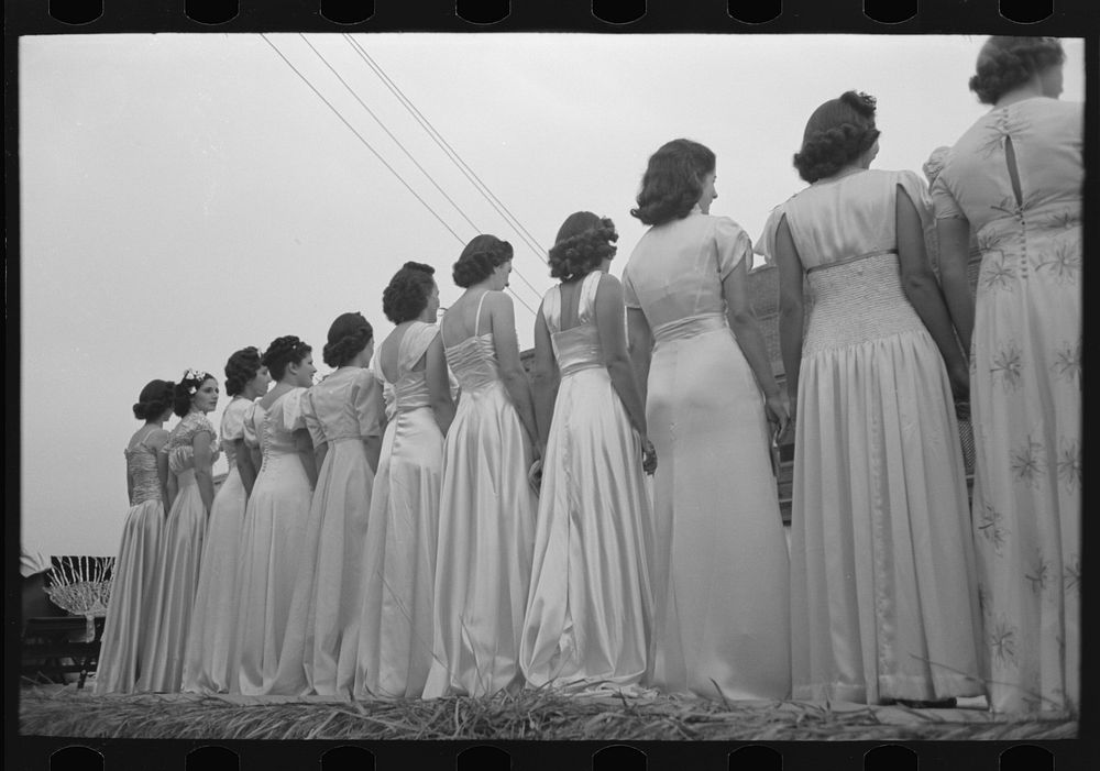 Princesses, National Rice Festival, Crowley, Louisiana by Russell Lee