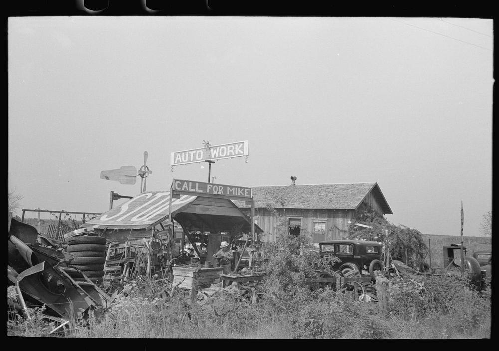 Junkyard, Abbeville, Louisiana Russell Lee Free Photo rawpixel