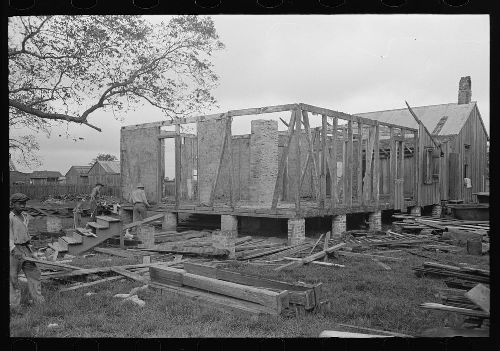House in process of wrecking near Lutcher, Louisiana by Russell Lee