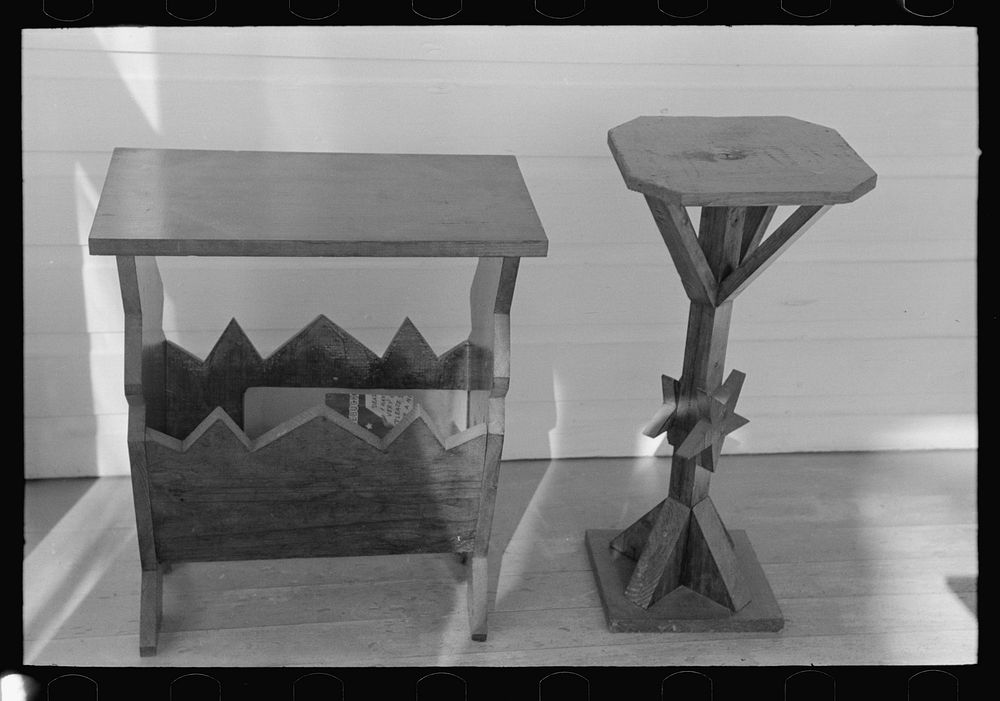 [Untitled photo, possibly related to: Furniture made by members of Chicot Farms, Arkansas] by Russell Lee