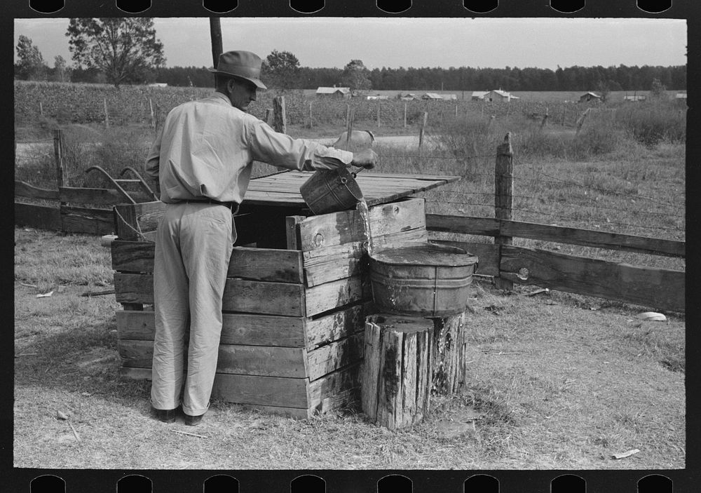 [Untitled photo, possibly related to: Stock water supply of FSA (Farm Security Administration) client who will shortly be…