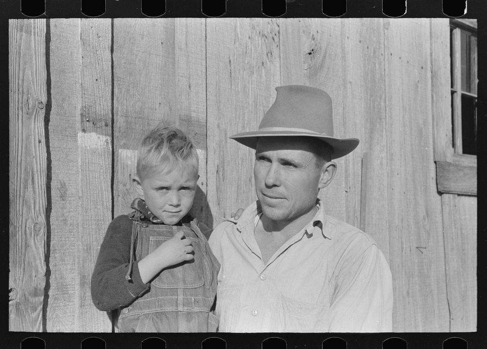 Father and son who will be resettled on Transylvania Project, Louisiana by Russell Lee