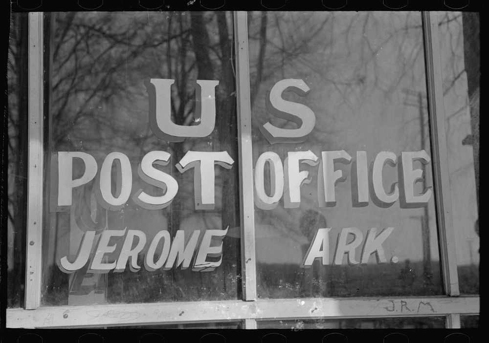 Post office, Jerome, Arkansas by Russell Lee