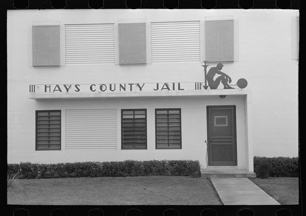County jail, San Marcos, Texas by Russell Lee