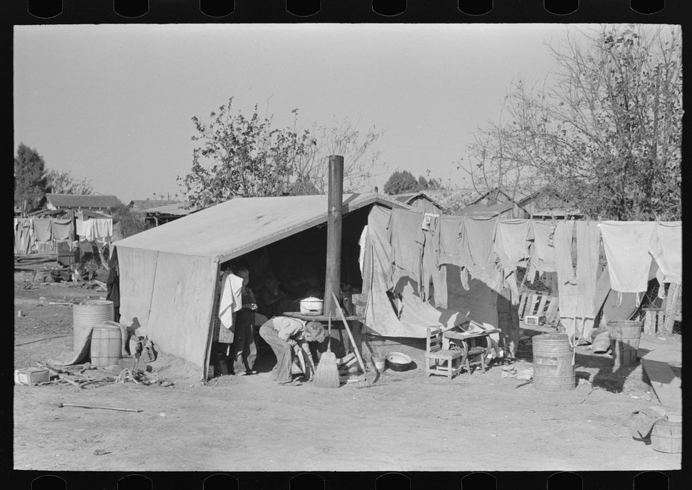 [Untitled photo, possibly related to: Home of former white labor contractor, now general day laborer, Weslaco, Texas] by…