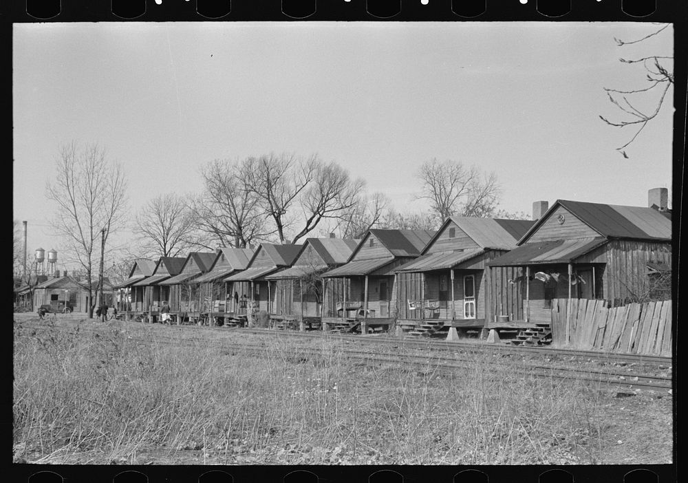 Housing across the railroad tracks, Greenville, Mississippi by Russell Lee