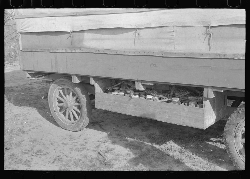 [Untitled photo, possibly related to: Daughter of migrant in doorway of trailer, Sebastin, Texas] by Russell Lee