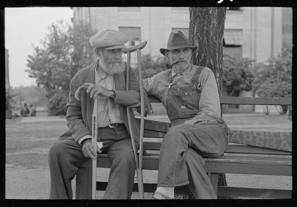 Oldtime residents of San Augustine County in town, San Augustine, Texas by Russell Lee