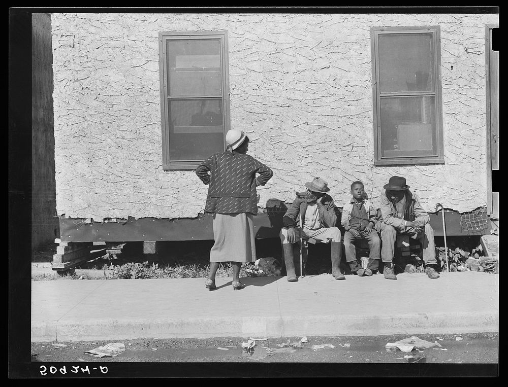 In front of City Hall. Belle Glade, Florida. Sourced from the Library of Congress.