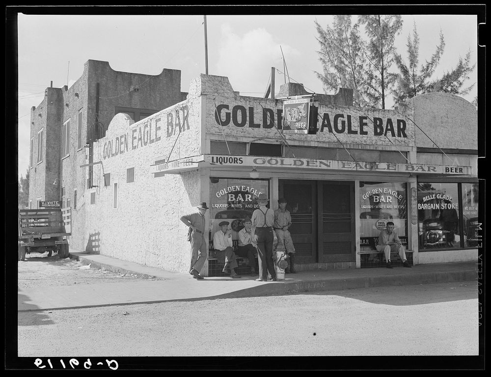 Bar in Belle Glade for es. Florida. Sourced from the Library of Congress.