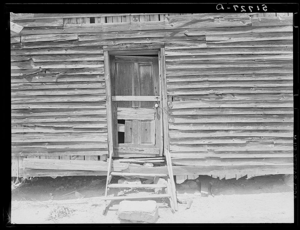 Front of old  school house. Greene County, Georgia. Sourced from the Library of Congress.