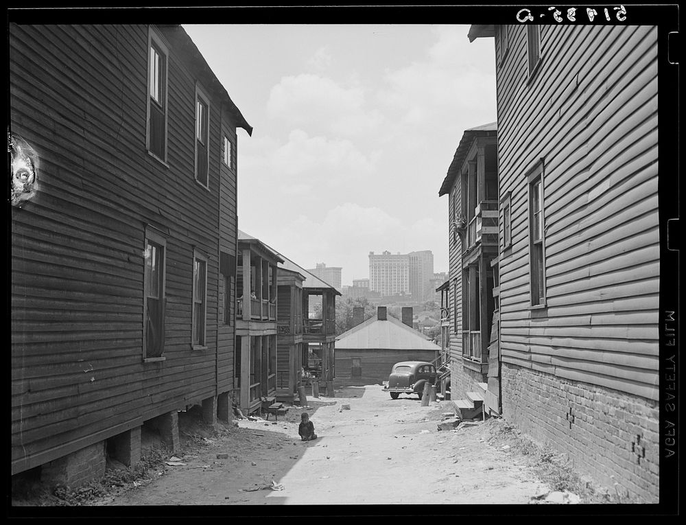 [Untitled photo, possibly related to: Slums in  district. Atlanta, Georgia]. Sourced from the Library of Congress.