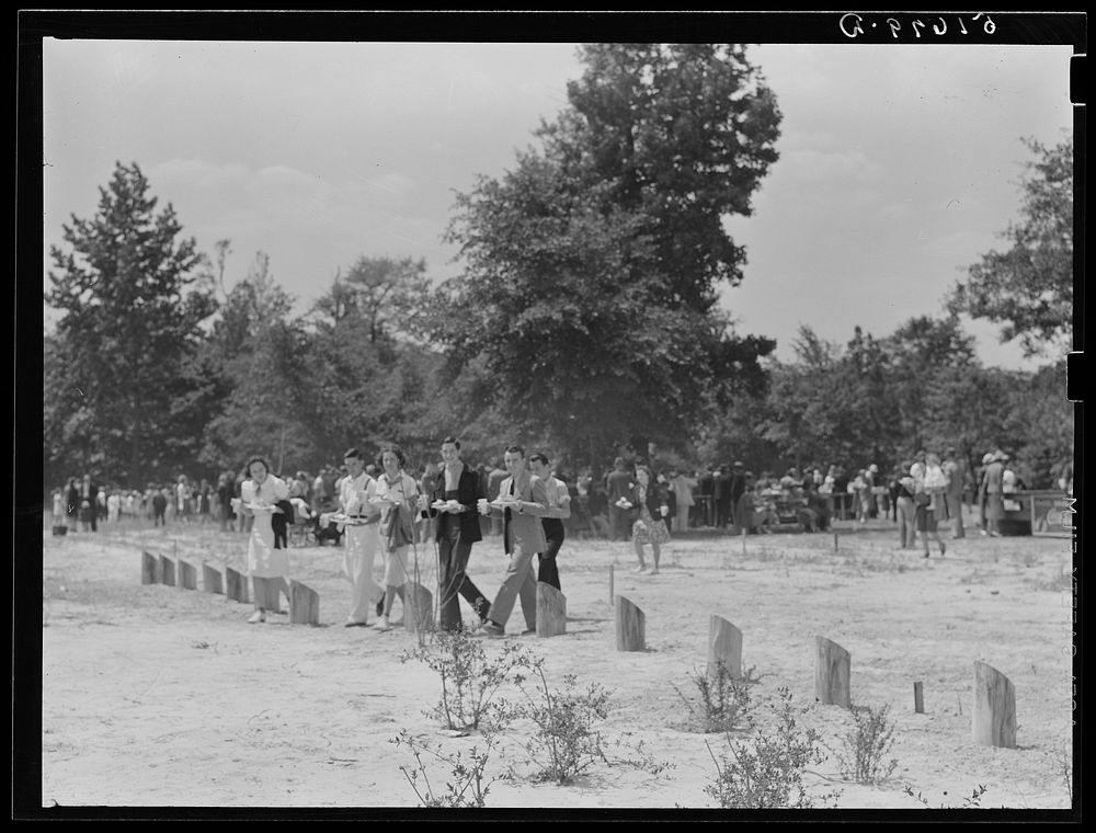 [Untitled photo, possibly related to: Ninth grade dancing Virginia reel at May Day-Health Day festivities. Ashwood…