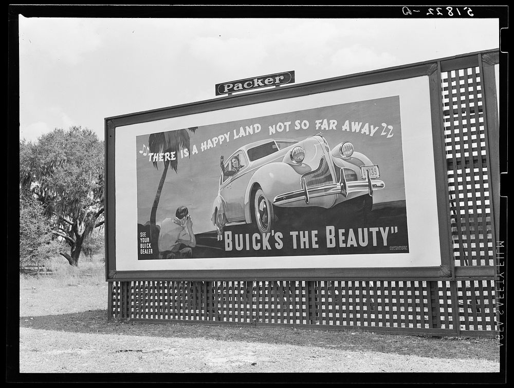 Signboard along highway. Alabama. Sourced from the Library of Congress.