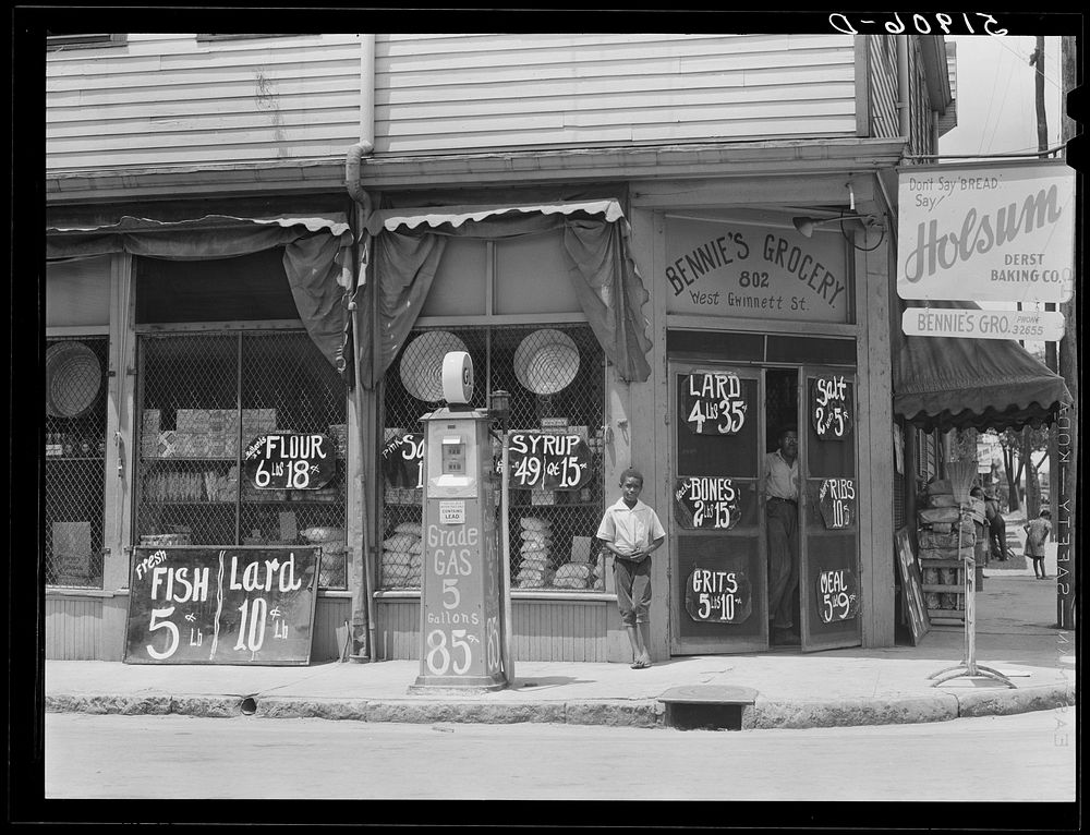  grocery store. Sylvania, Georgia. Sourced from the Library of Congress.
