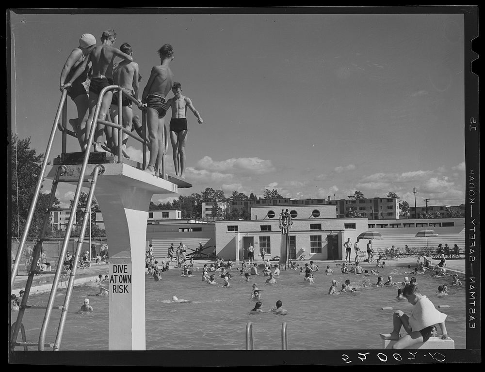 Swimming pool. Greenbelt, Maryland. Sourced from the Library of Congress.