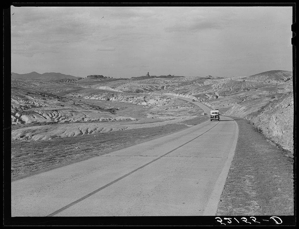 Copper mining section between Ducktown and Copper Hill, Tennessee. Fumes from smelting copper for sulphuric acid have…