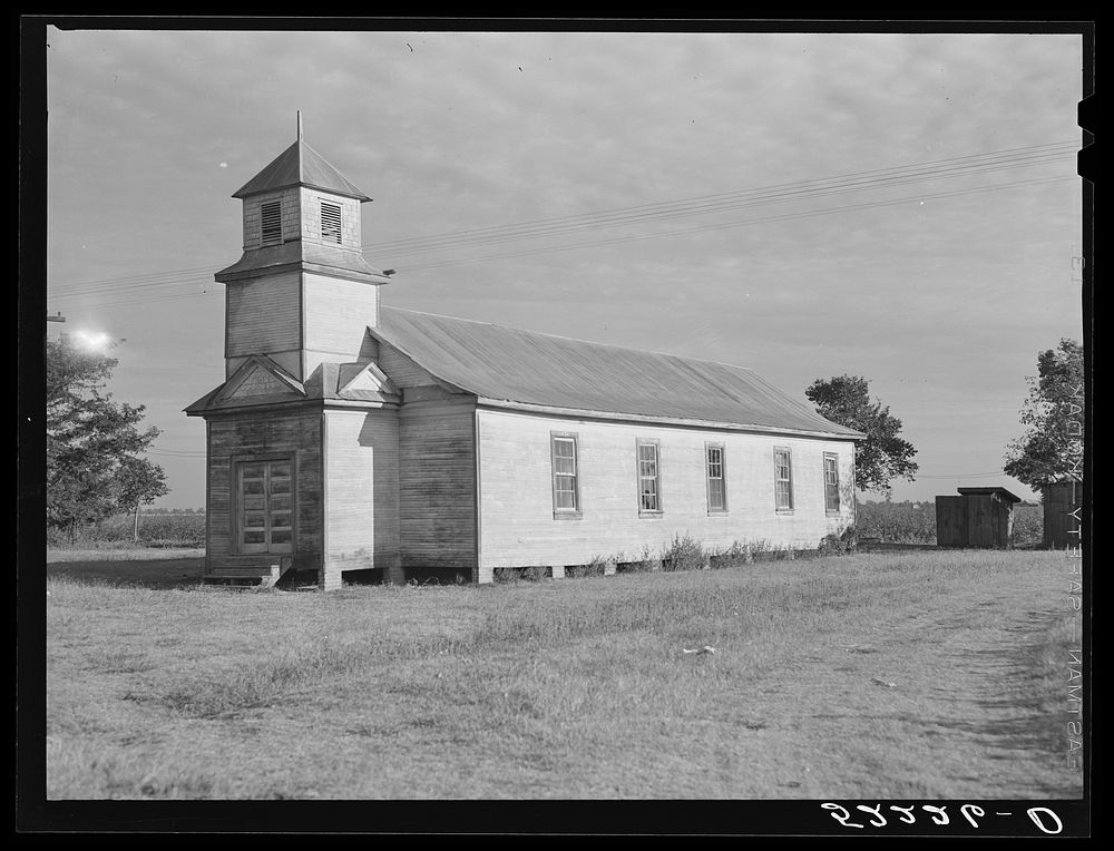 Church on Knowlton Plantation. Perthshire, Mississippi Delta, Mississippi. Sourced from the Library of Congress.