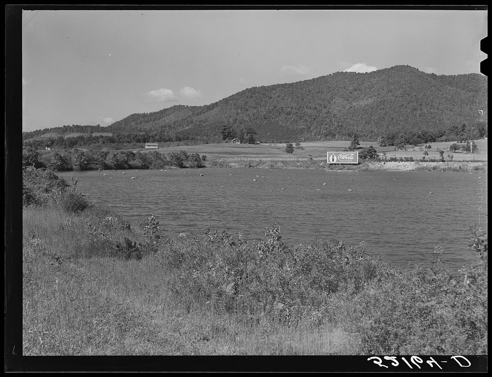 [Untitled photo, possibly related to: Coca Cola. General landscape near Black Mountain. North Carolina]. Sourced from the…