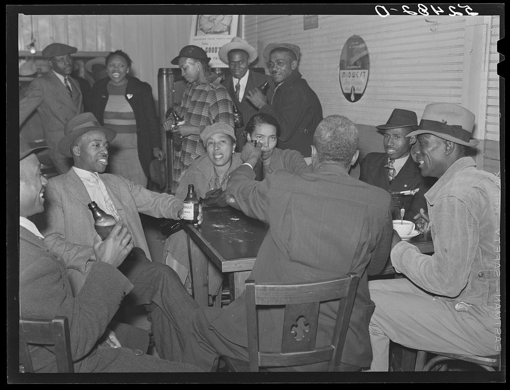 [Untitled photo, possibly related to: Saturday afternoon in a  beer and juke joint. Clarksdale, Mississippi Delta]. Sourced…