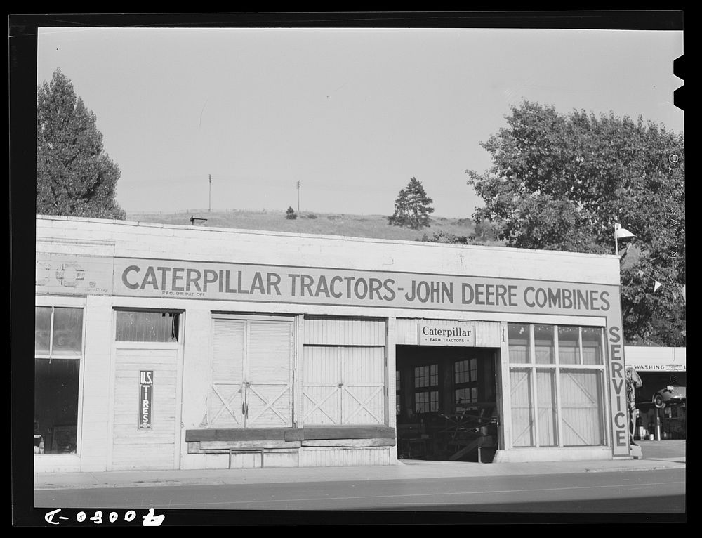 Farm machinery for sale and repair shop. Colfax, Washington by Russell Lee