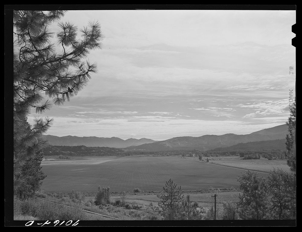 "[Untitled photo, possibly related to:  Fertile mountain valley farming land. Boundary County, Idaho]" by Russell Lee