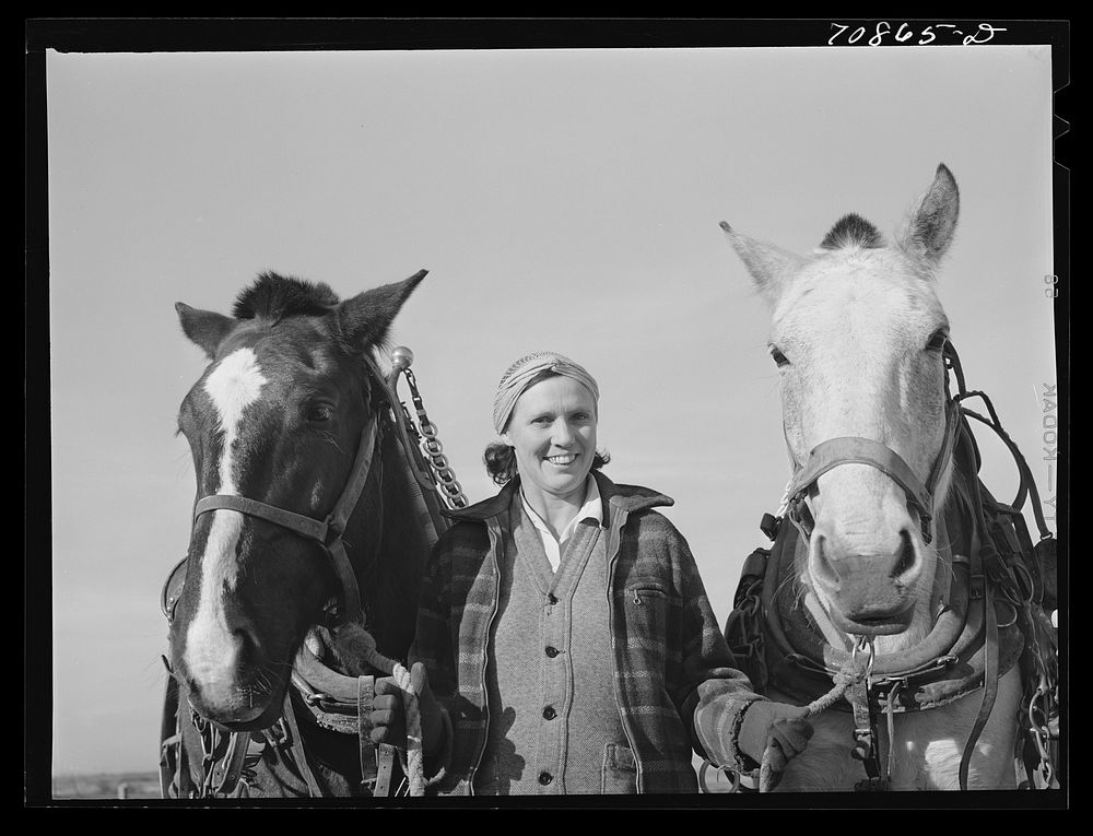 [Untitled photo, possibly related to: Farm woman (widow) on Black Canyon Project. Canyon County, Idaho. The FSA (Farm…