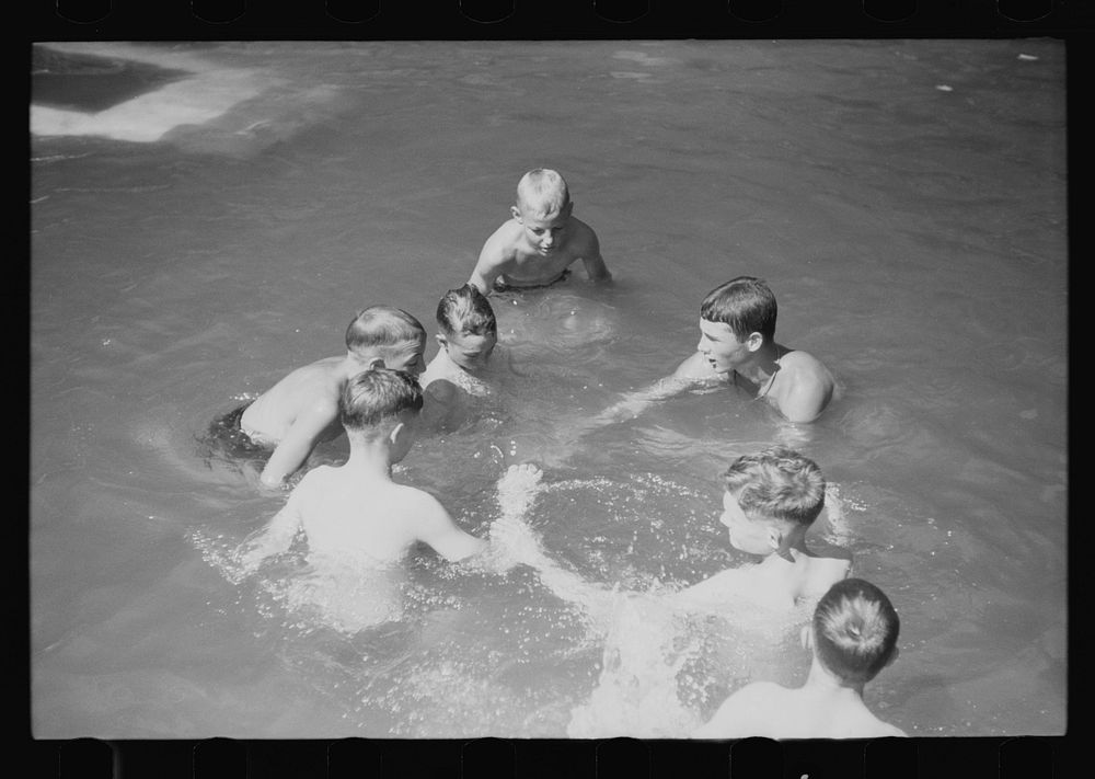 Florence, Alabama (vicinity). Boy Scout camp. At a swimming class. Sourced from the Library of Congress.