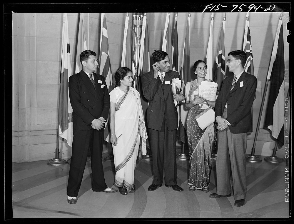 Washington, D.C. International youth assembly. Delegates from India. Sourced from the Library of Congress.
