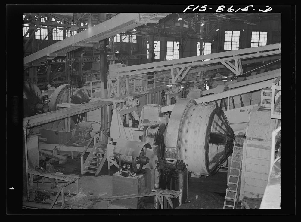 [Untitled photo, possibly related to: Anaconda smelter, Montana. Anaconda Copper Mining Company. Batteries of Hardinge…
