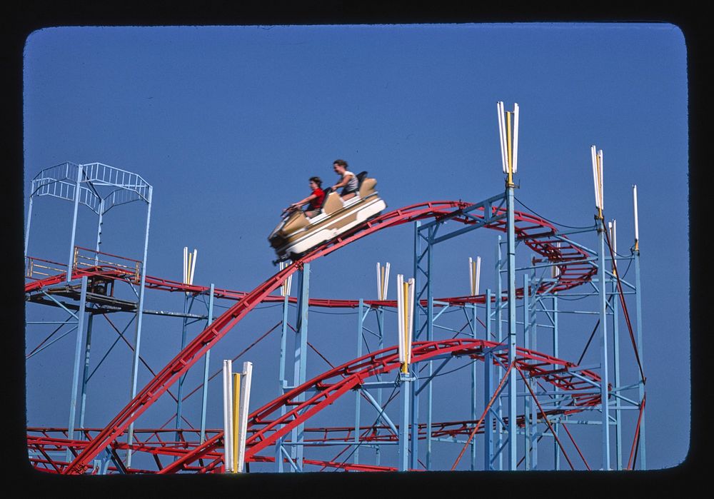 Roller coaster car, Atlantic City, New Jersey (1978) photography in high resolution by John Margolies. Original from the…