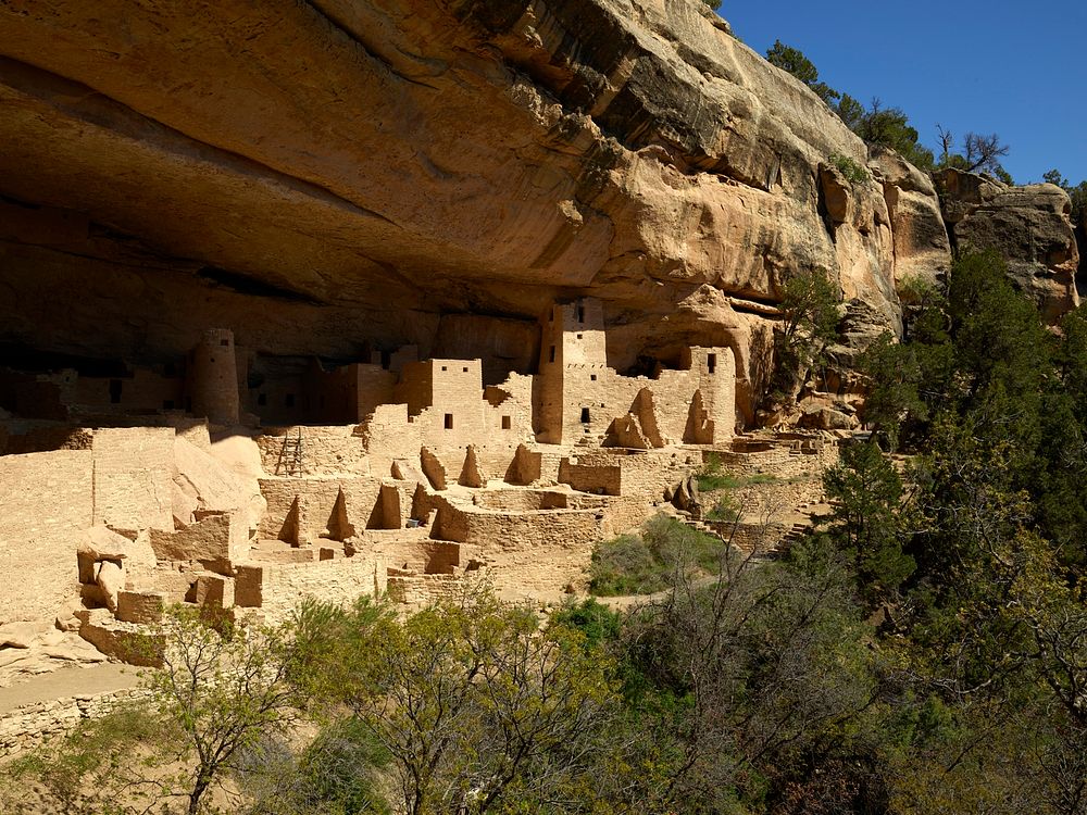 Cliff Palace ruins at Mesa Verde National Park in southwestern Colorado's Montezuma County.