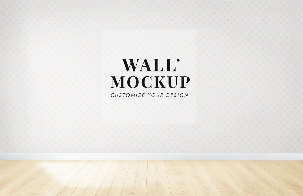 Empty room with a pink wall mockup