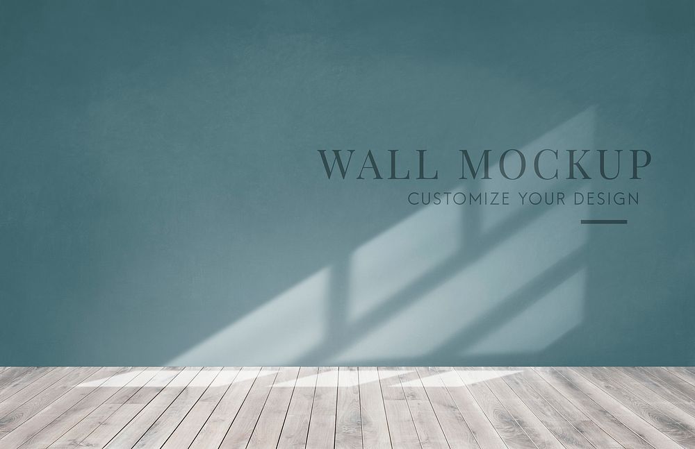 Empty room with a green wall mockup