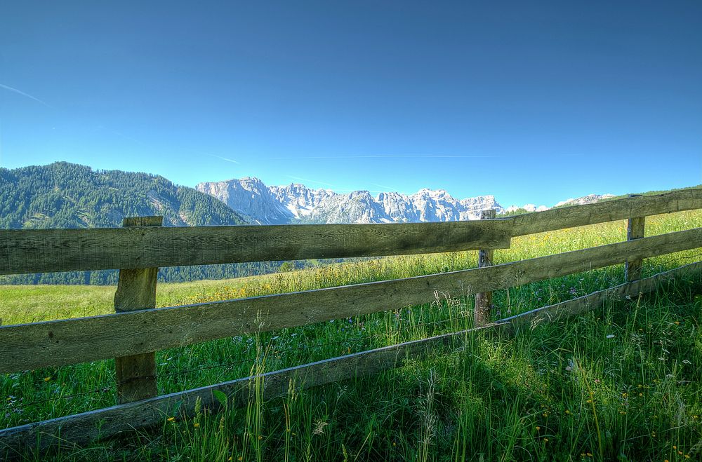 Free wooden fence photo, public domain nature landscape CC0 image.