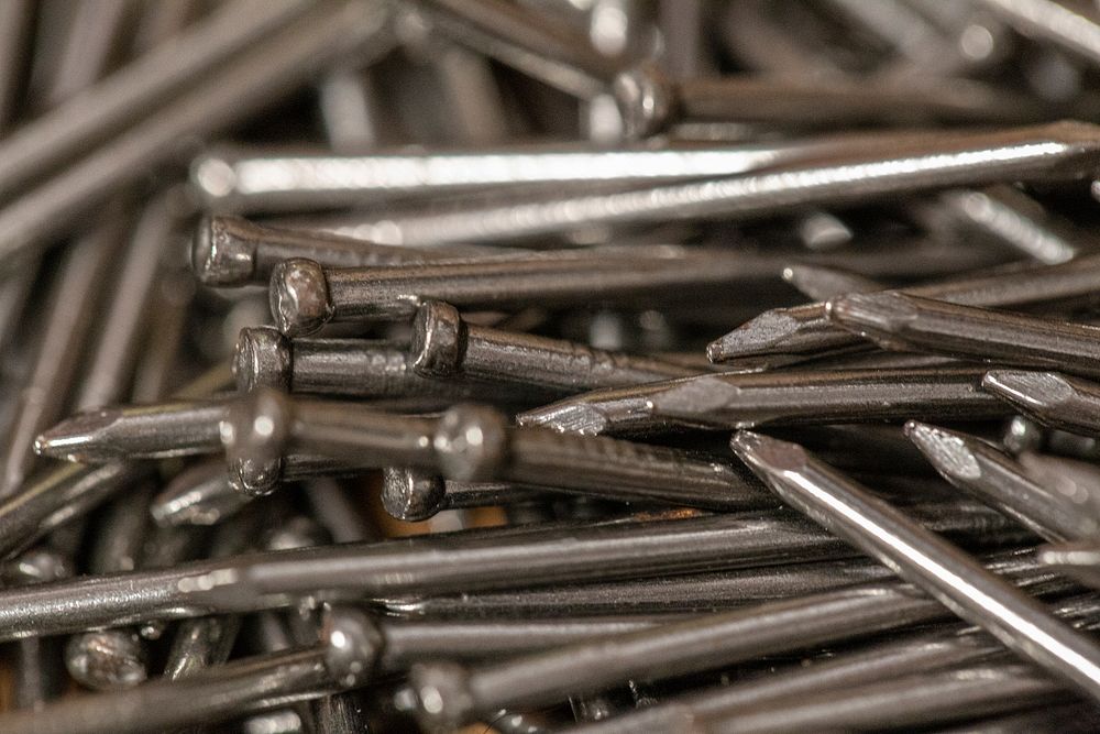 Stainless steel nails image, free public domain CC0 photo.