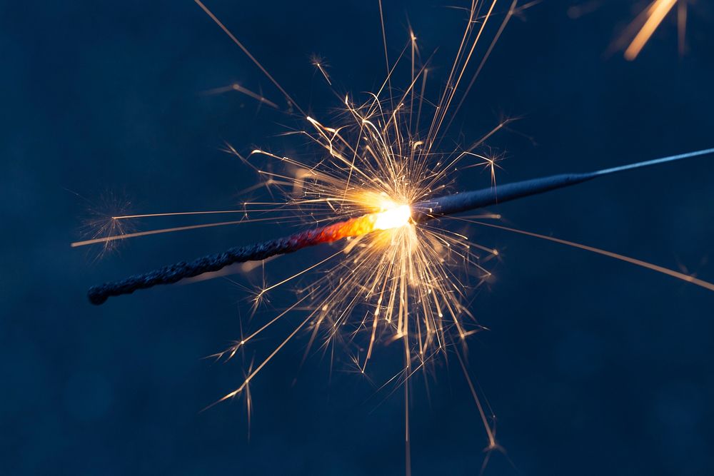 Holiday Sparklers, free public domain CC0 photo.