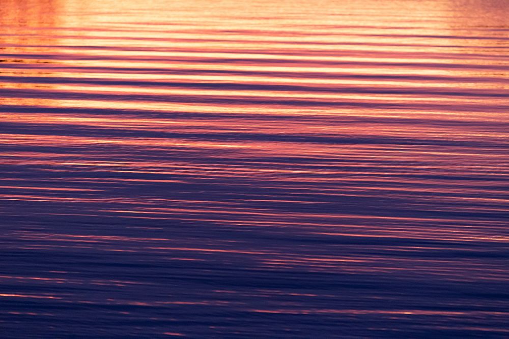 Free rippled water lake sunset view public domain CC0 photo.