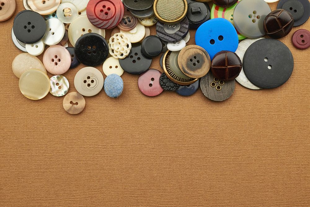 Free sewing buttons background photo, public domain CC0 image.