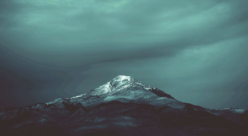 Free snowy mountain peak landscape image, public domain nature CC0 photo.