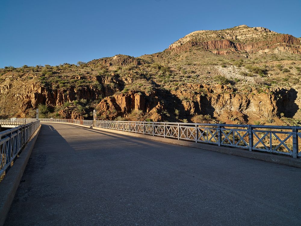 Bridge over the Salt River Canyon, which bisects the entire length of a 32,101-acre wilderness area within the Tonto…