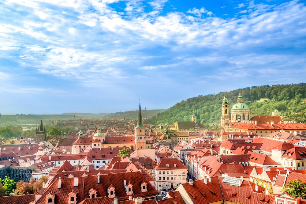 Free Prague downtown photo, public domain travel CC0 image.