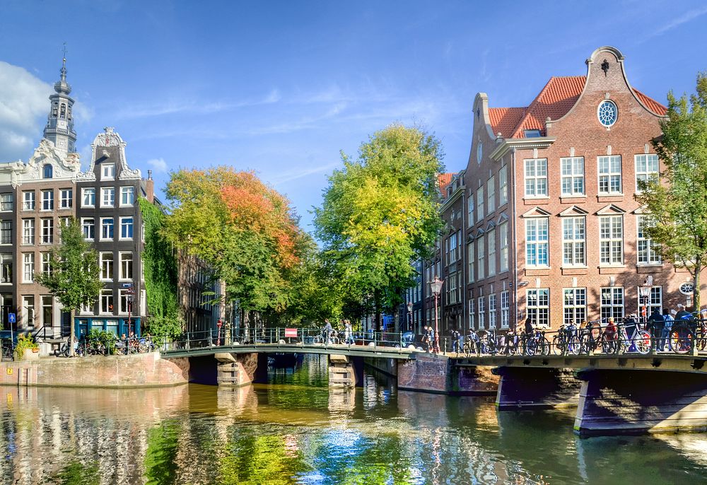 Free Amsterdam canal image, public domain CC0 photo.